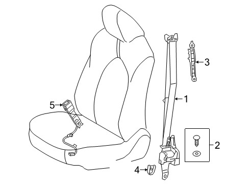 2019 Toyota Avalon Seat Belt Diagram