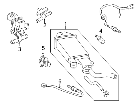 2005 Toyota Echo Emission Components Diagram