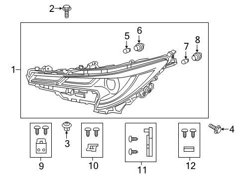 2022 Toyota Corolla Headlamp Components Diagram 3 - Thumbnail