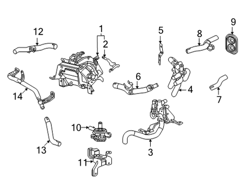 2019 Toyota Mirai Heater Components Diagram