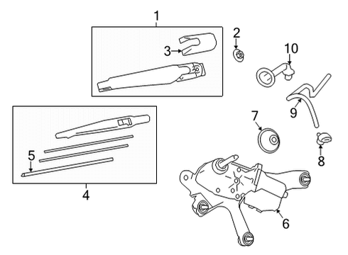 2022 Toyota Corolla Cross NOZZLE, RR WASHER, R Diagram for 85391-0A040