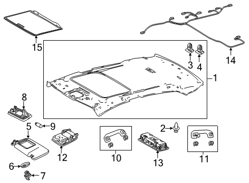 2024 Toyota Camry Interior Trim - Roof Diagram 5 - Thumbnail