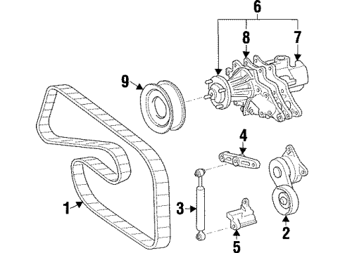 1994 Toyota Supra Belts & Pulleys, Maintenance Diagram