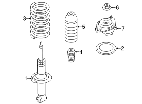 2023 Toyota GR86 Struts & Components - Rear Diagram