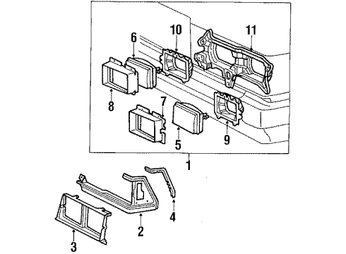 1988 Toyota Cressida Headlamps, Electrical Diagram 2 - Thumbnail