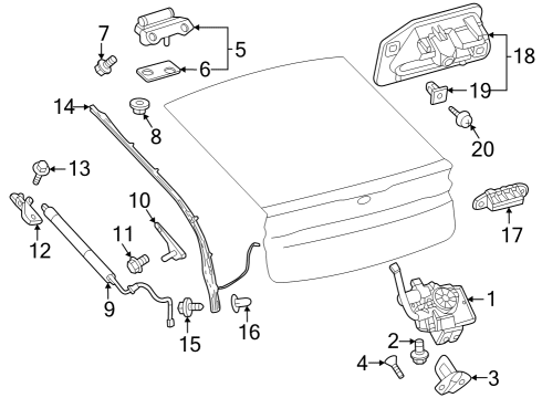 2023 Toyota Prius AWD-e STRIKER Assembly, Back D Diagram for 69430-48030