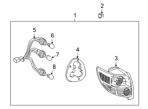 2008 Toyota Matrix Combination Lamps Diagram