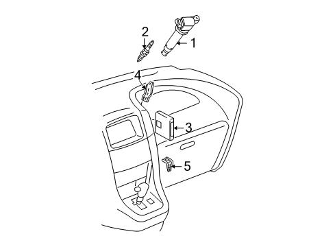 2005 Toyota Camry REMAN Computer ENGIN Diagram for 89661-06B31-84