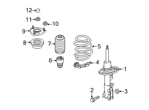 2017 Toyota Yaris iA Struts & Components - Front Diagram