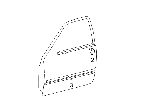 2005 Toyota Camry Moulding, Front Door, Outside LH Diagram for 75732-33180-G1