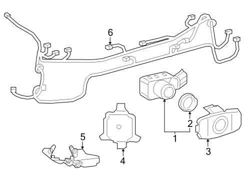 2023 Toyota Crown Electrical Components - Rear Bumper Diagram