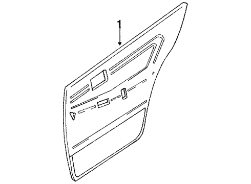 1991 Toyota Cressida Weatherstrip Assy, Quarter Glass, Inner Rear Diagram for 68250-22010