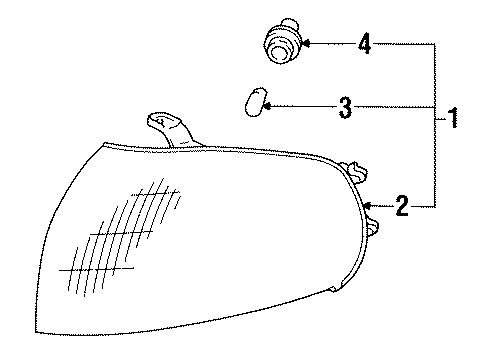 1996 Toyota Camry Lamp Assy, Parking & Clearance, LH Diagram for 81620-33030