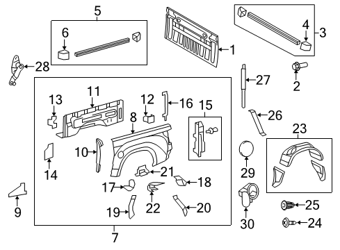 2016 Toyota Tundra Front & Side Panels Diagram 2 - Thumbnail