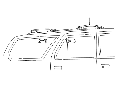 1998 Toyota 4Runner Clip, Quarter Window Weatherstrip Diagram for 62759-35010