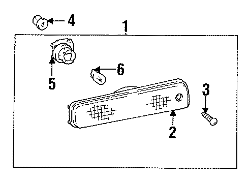 1997 Toyota Celica Lamp Assy, Side Turn Signal, LH Diagram for 81740-20200