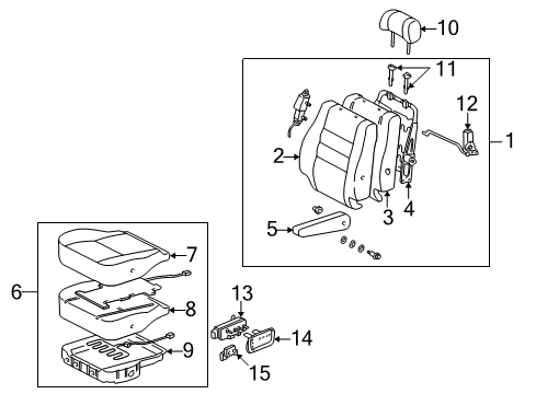 2004 Toyota Sequoia Seat Adjust Assembly, Driver Side Diagram for 72020-0C020