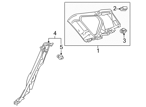 2017 Toyota Corolla iM Interior Trim - Quarter Panels Diagram