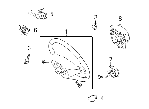 2010 Toyota FJ Cruiser Steering Column & Wheel, Steering Gear & Linkage Diagram 4 - Thumbnail