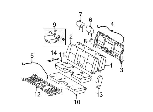 2006 Toyota Tundra Cover Sub-Assembly, Front S Diagram for 71073-0C330