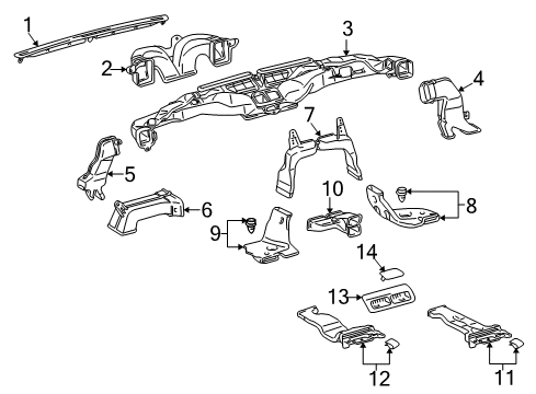 2019 Toyota Land Cruiser Duct, Air, Rear NO.5 Diagram for 87217-30240-E2