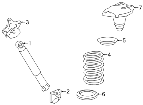 2020 Toyota Highlander Shocks & Components - Rear Diagram 1 - Thumbnail