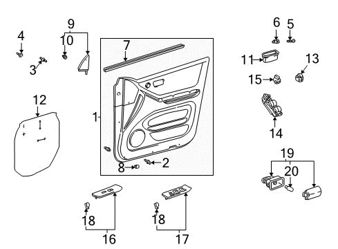 2004 Toyota Highlander Front Door Diagram 2 - Thumbnail