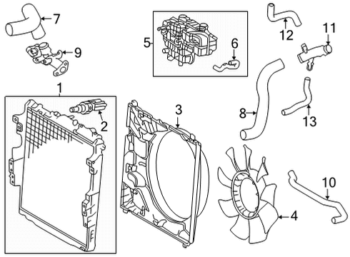 2022 Toyota Tundra HOSE, WATER BY-PASS Diagram for 16261-F4010