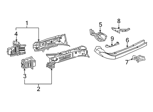 2023 Toyota Venza Structural Components & Rails Diagram 2 - Thumbnail