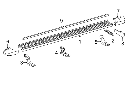 2021 Toyota Land Cruiser Exterior Trim - Pillars Diagram 3 - Thumbnail