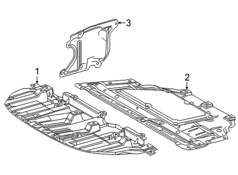 2019 Toyota Mirai Cover, Engine Under Diagram for 51443-62010