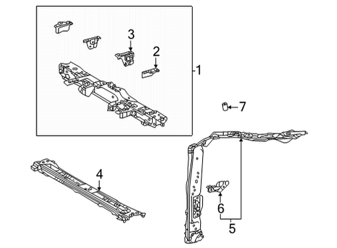 2021 Toyota Venza Radiator Support Diagram