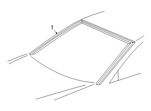 2007 Toyota Solara Windshield - Reveal Moldings Diagram