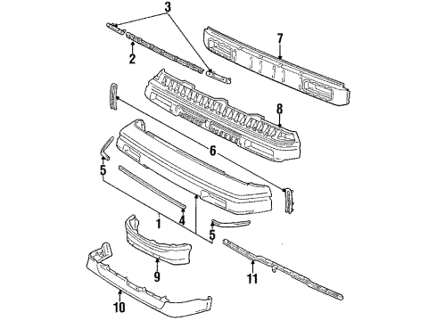 1987 Toyota MR2 Cover Front SPILER RH L Diagram for 76851-17901