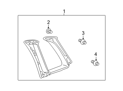 2005 Scion xA Interior Trim - Quarter Panels Diagram