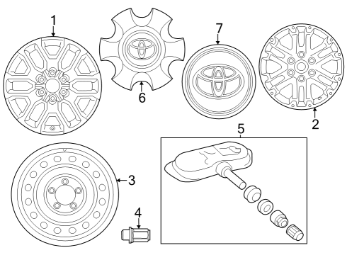 2024 Toyota Sequoia ORNAMENT SUB-ASSY, W Diagram for 42603-0C121