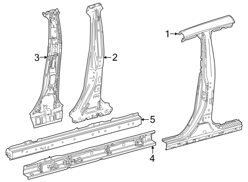 2023 Toyota bZ4X Center Pillar & Rocker Diagram