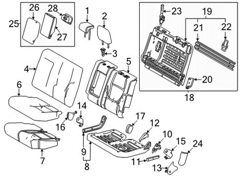 2022 Toyota Tundra Rear Seat Components Diagram 4 - Thumbnail