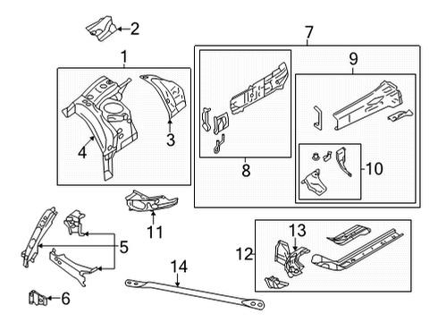 2023 Toyota GR86 Structural Components & Rails Diagram