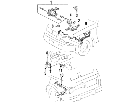 1997 Toyota Land Cruiser Anti-Lock Brakes Diagram 1 - Thumbnail