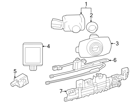 2024 Toyota Grand Highlander Electrical Components - Rear Bumper Diagram