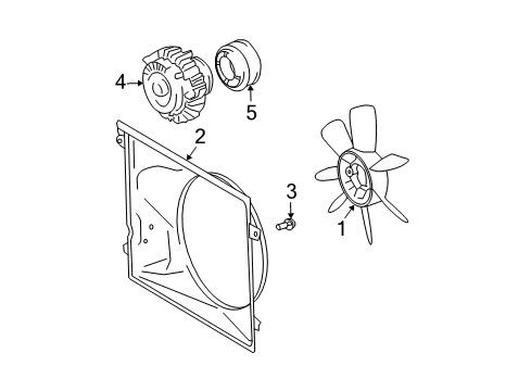 2004 Toyota 4Runner Cooling System, Radiator, Water Pump, Cooling Fan Diagram 1 - Thumbnail