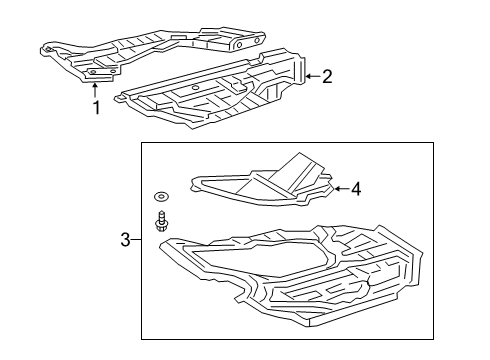 2019 Toyota Avalon Cover, Engine Under Diagram for 51443-07010