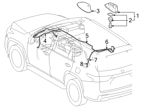 2023 Toyota Sequoia CORD SUB-ASSY, ANTEN Diagram for 86101-0C670