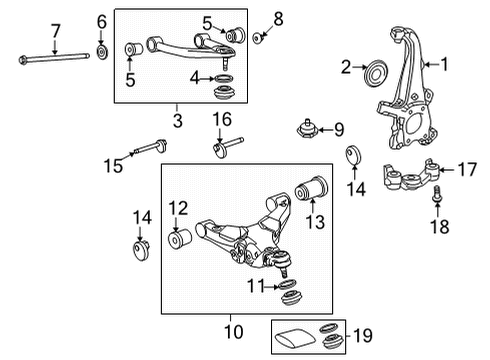 2023 Toyota Tundra Front Suspension, Control Arm, Ride Control, Stabilizer Bar Diagram 1 - Thumbnail