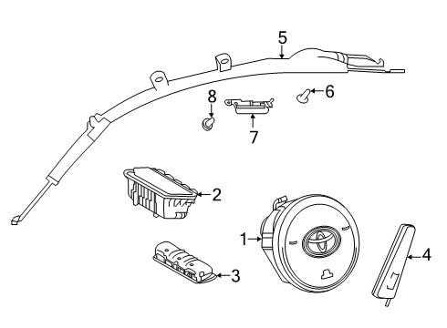 2021 Toyota GR Supra Air Bag Components Diagram 1 - Thumbnail