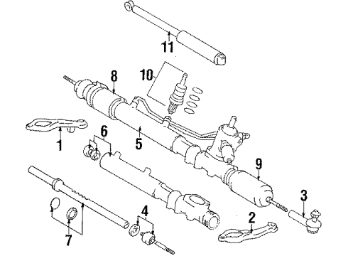 1986 Toyota Cressida Shaft Sub-Assy, Steering Intermediate Diagram for 45220-22150