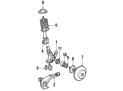 1989 Toyota Tercel Front Brakes Diagram