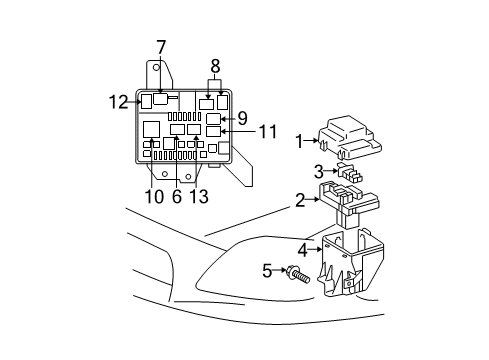 2006 Scion tC Ecm Ecu Engine Control Module Diagram for 89661-21450