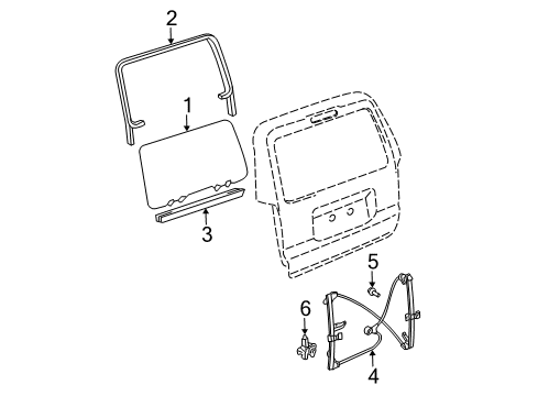 2005 Toyota 4Runner Back Door, Body Diagram 1 - Thumbnail